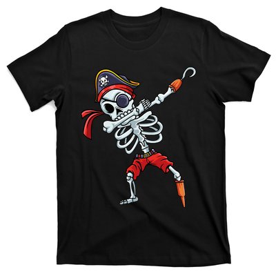 Halloween Dabbing Pirate Skeleton Funny Dab T-Shirt