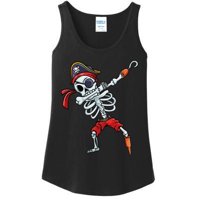 Halloween Dabbing Pirate Skeleton Funny Dab Ladies Essential Tank