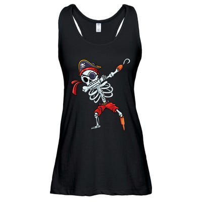 Halloween Dabbing Pirate Skeleton Funny Dab Ladies Essential Flowy Tank