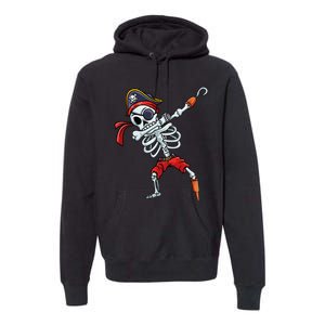 Halloween Dabbing Pirate Skeleton Funny Dab Premium Hoodie