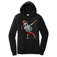 Halloween Dabbing Pirate Skeleton Funny Dab Women's Pullover Hoodie