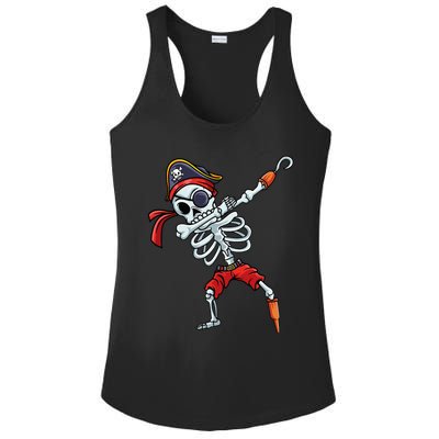 Halloween Dabbing Pirate Skeleton Funny Dab Ladies PosiCharge Competitor Racerback Tank