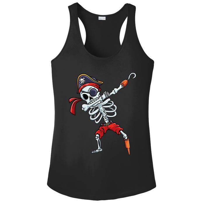 Halloween Dabbing Pirate Skeleton Funny Dab Ladies PosiCharge Competitor Racerback Tank