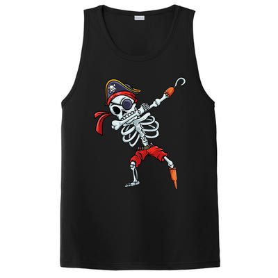 Halloween Dabbing Pirate Skeleton Funny Dab PosiCharge Competitor Tank