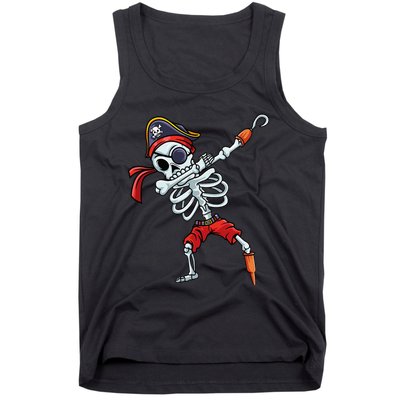 Halloween Dabbing Pirate Skeleton Funny Dab Tank Top