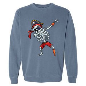 Halloween Dabbing Pirate Skeleton Funny Dab Garment-Dyed Sweatshirt