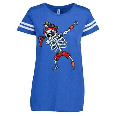 Halloween Dabbing Pirate Skeleton Funny Dab Enza Ladies Jersey Football T-Shirt