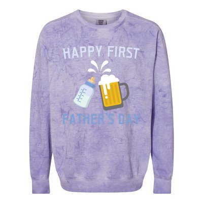 Husband Daddy Protector Hero Love Family Design Gift Colorblast Crewneck Sweatshirt