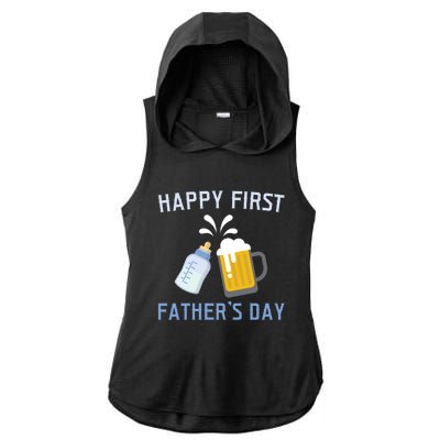 Husband Daddy Protector Hero Love Family Design Gift Ladies PosiCharge Tri-Blend Wicking Draft Hoodie Tank