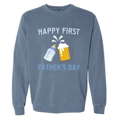 Husband Daddy Protector Hero Love Family Design Gift Garment-Dyed Sweatshirt