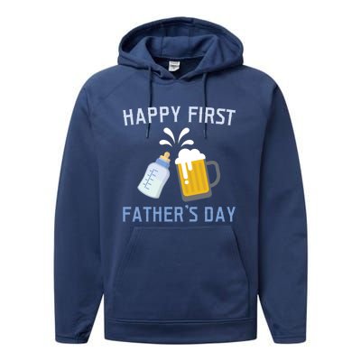 Husband Daddy Protector Hero Love Family Design Gift Performance Fleece Hoodie