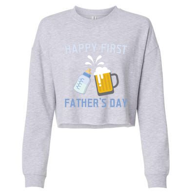 Husband Daddy Protector Hero Love Family Design Gift Cropped Pullover Crew