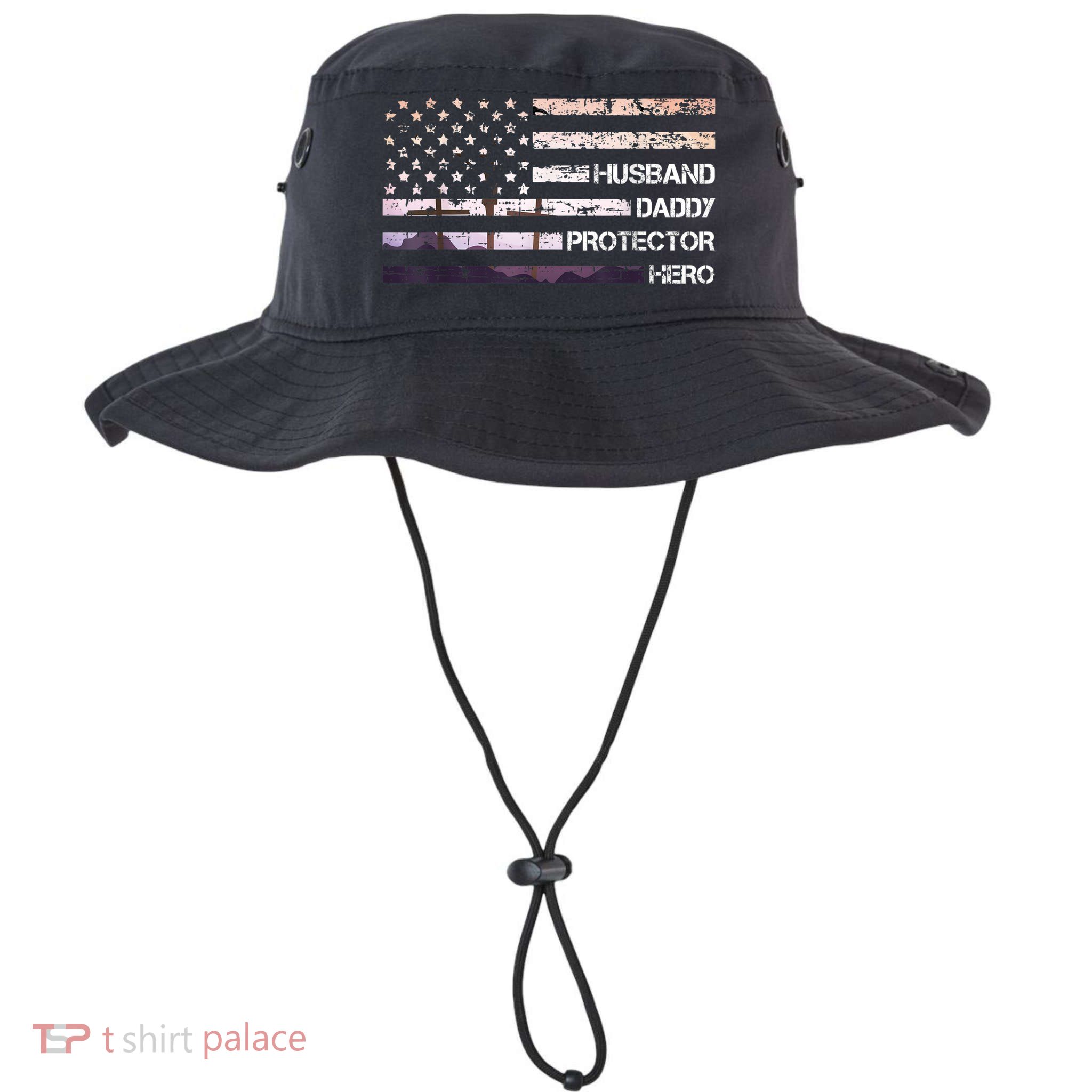 Husband Daddy Protector Hero Fathers Day Dad Gift Papa Idea Bucket Hat