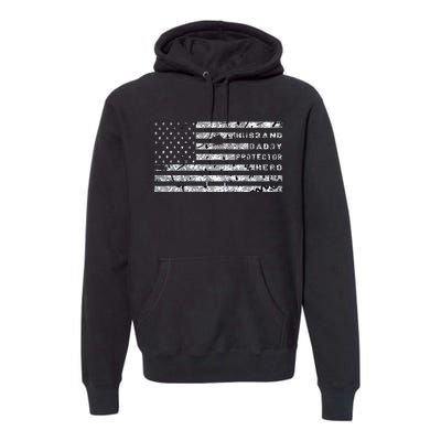 Husband Daddy Protector Hero Premium Hoodie