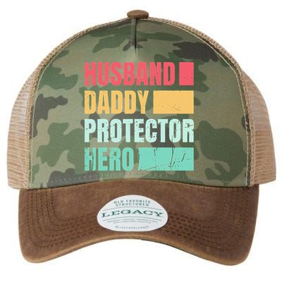 Husband Daddy Protector Hero Legacy Tie Dye Trucker Hat