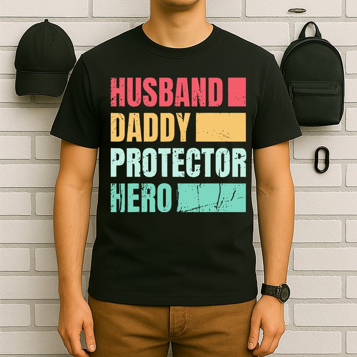 Husband Daddy Protector Hero T-Shirt