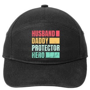 Husband Daddy Protector Hero 7-Panel Snapback Hat