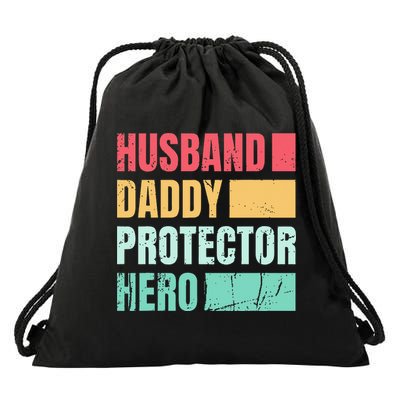 Husband Daddy Protector Hero Drawstring Bag