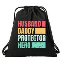 Husband Daddy Protector Hero Drawstring Bag