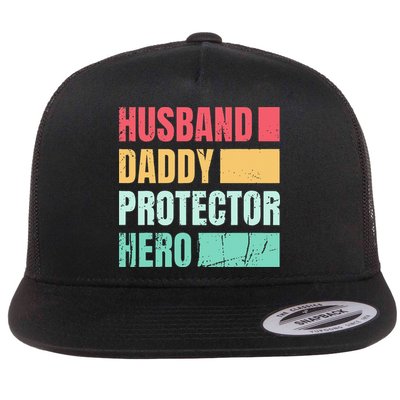 Husband Daddy Protector Hero Flatbill Hat