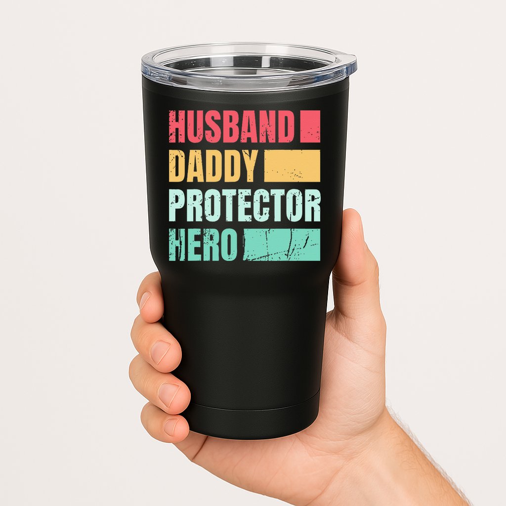 Husband Daddy Protector Hero Tumbler