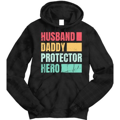 Husband Daddy Protector Hero Tie Dye Hoodie