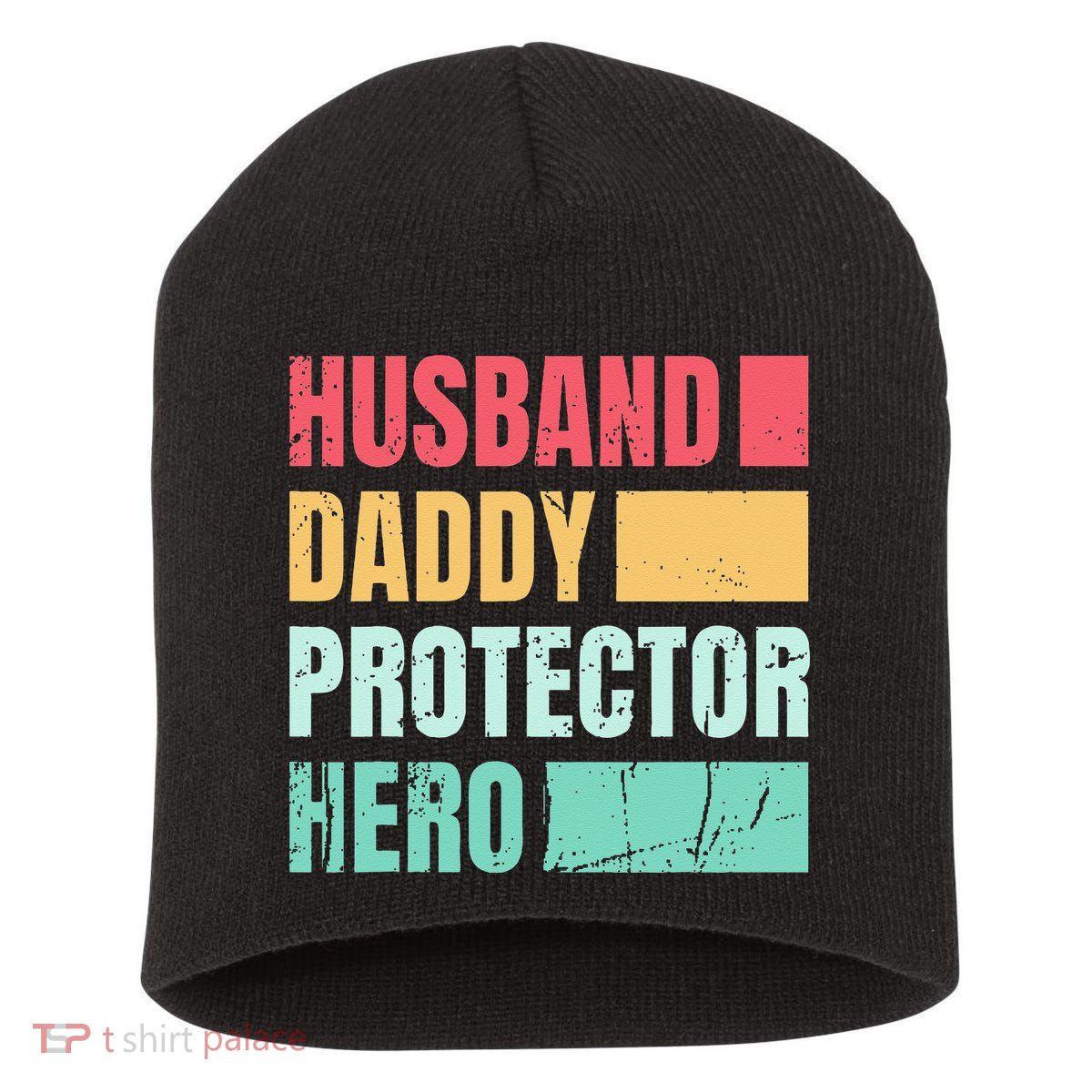 Husband Daddy Protector Hero Short Acrylic Beanie