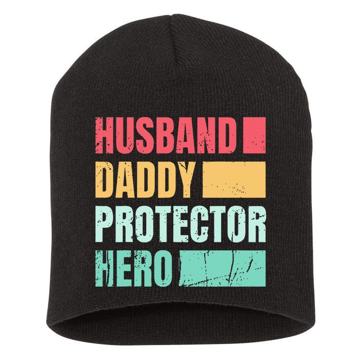 Husband Daddy Protector Hero Short Acrylic Beanie