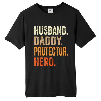 Husband Daddy Protector Hero Fathers Day Dad Funny Father Tall Fusion ChromaSoft Performance T-Shirt