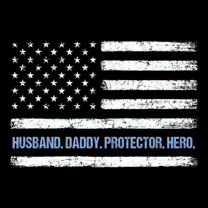 Husband Daddy Protector Hero Fathers Day American Flag Dad Cool Gift Cooling Performance Crew T-Shirt
