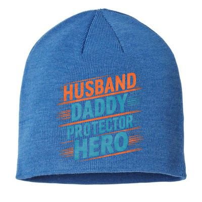 Husband Daddy Protector Hero Fathers Day Gift Sustainable Beanie