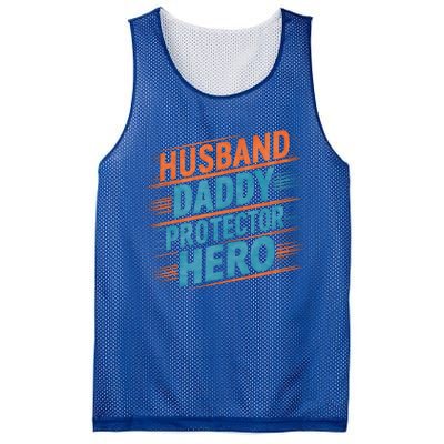 Husband Daddy Protector Hero Fathers Day Gift Mesh Reversible Basketball Jersey Tank