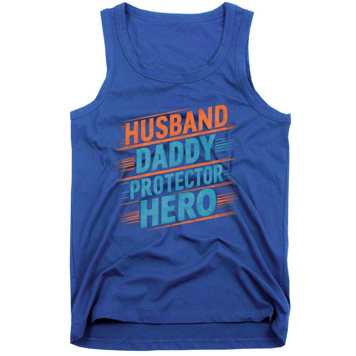 Husband Daddy Protector Hero Fathers Day Gift Tank Top