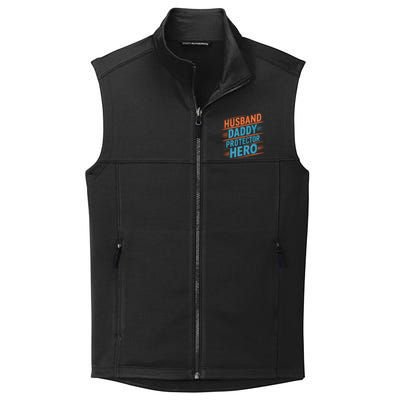 Husband Daddy Protector Hero Fathers Day Gift Collective Smooth Fleece Vest