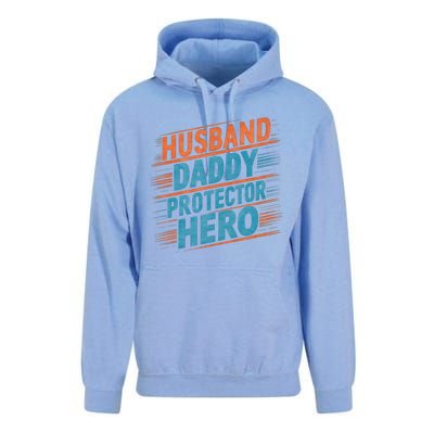 Husband Daddy Protector Hero Fathers Day Gift Unisex Surf Hoodie