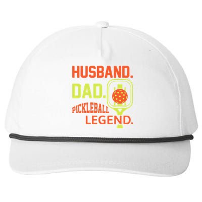 Husband Dad Pickleball Legend For Best Fathers Day Gift Snapback Five-Panel Rope Hat