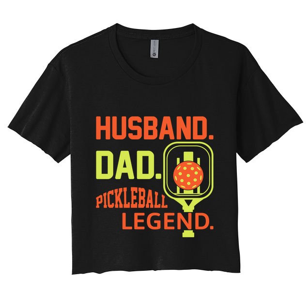 Husband Dad Pickleball Legend For Best Fathers Day Gift Crop Top