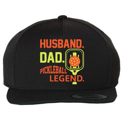 Husband Dad Pickleball Legend For Best Fathers Day Gift Wool Snapback Cap