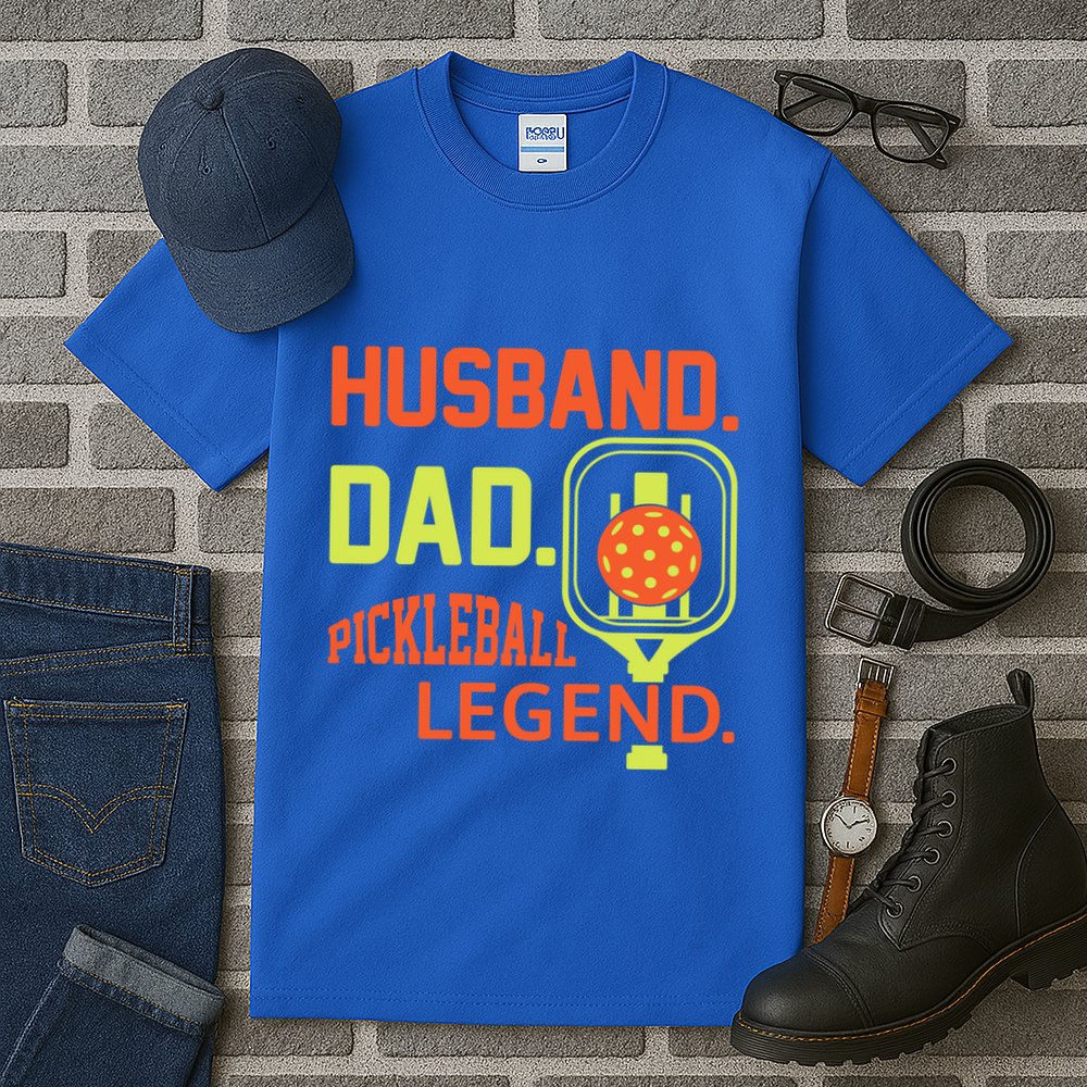 Husband Dad Pickleball Legend For Best Fathers Day Gift Tall T-Shirt