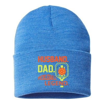 Husband Dad Pickleball Legend For Best Fathers Day Gift Sustainable Knit Beanie