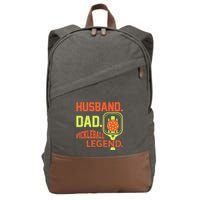 Husband Dad Pickleball Legend For Best Fathers Day Gift Cotton Canvas Backpack