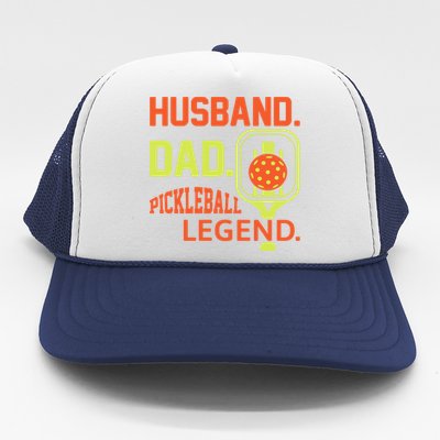 Husband Dad Pickleball Legend For Best Fathers Day Gift Trucker Hat