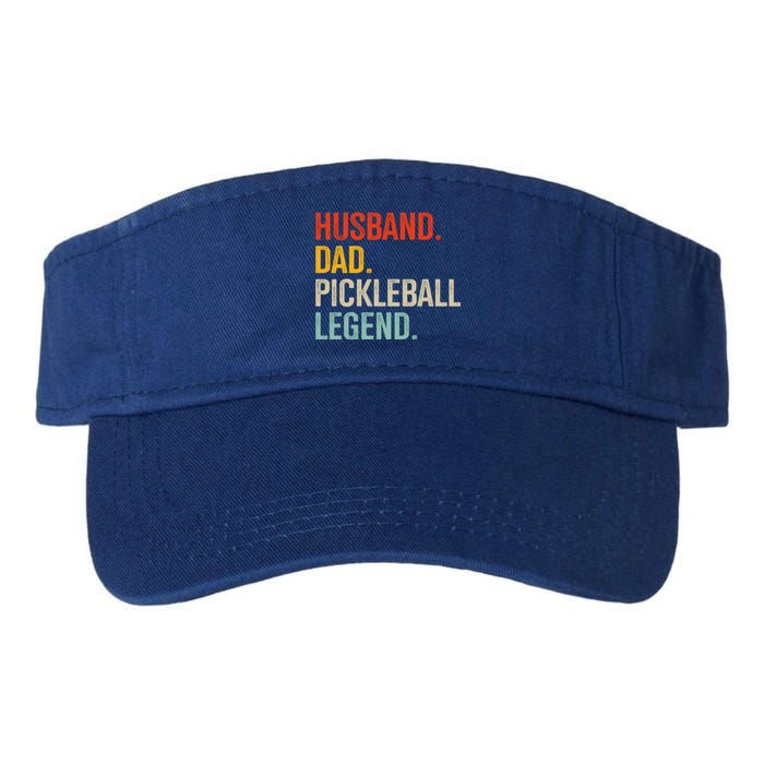 Husband Dad Pickleball Legend For Fathers Day Or Christmas Meaningful Gift Valucap Bio-Washed Visor