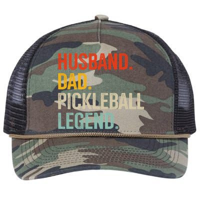 Husband Dad Pickleball Legend For Fathers Day Or Christmas Meaningful Gift Retro Rope Trucker Hat Cap