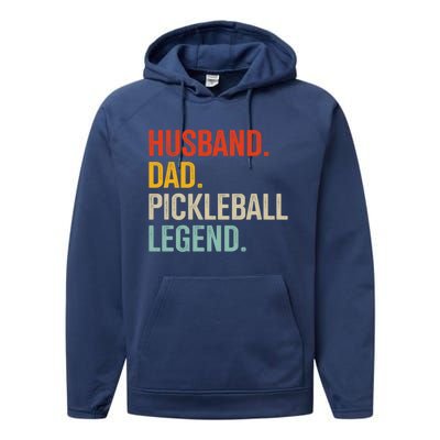 Husband Dad Pickleball Legend For Fathers Day Or Christmas Meaningful Gift Performance Fleece Hoodie