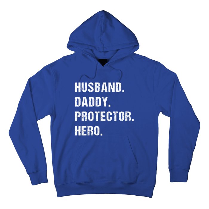 Husband Daddy Protector Hero Funny Gift Fathers Day Gift Hoodie