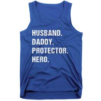 Husband Daddy Protector Hero Funny Gift Fathers Day Gift Tank Top