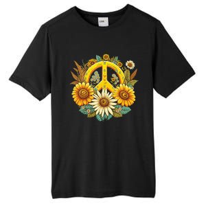 Hippie Daisy Peace Sign Retro Flower Sunflower Lovers Tall Fusion ChromaSoft Performance T-Shirt