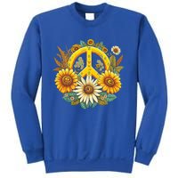 Hippie Daisy Peace Sign Retro Flower Sunflower Lovers Sweatshirt