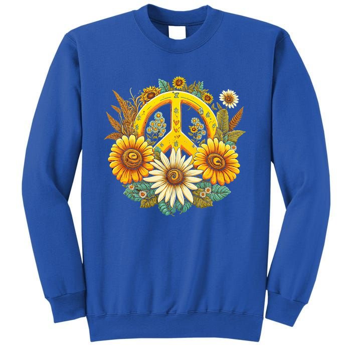 Hippie Daisy Peace Sign Retro Flower Sunflower Lovers Sweatshirt